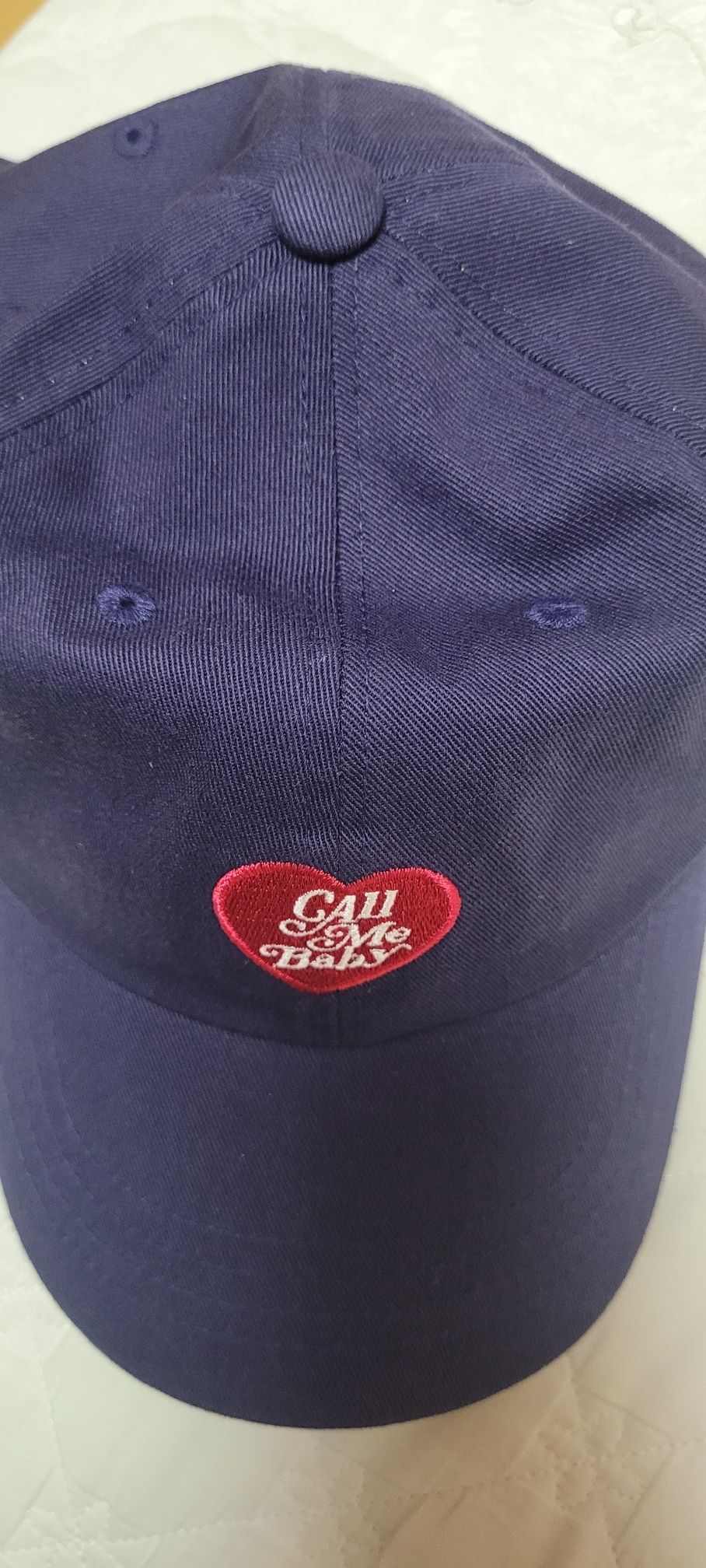 MUSINSA | CALL ME BABY Heart Embroidery Ball Cap (Navy)