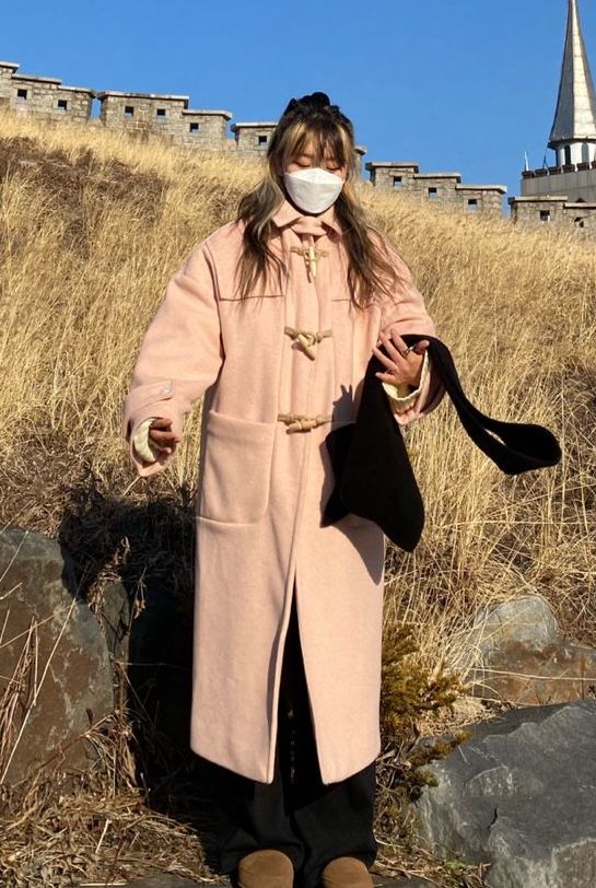 ジャケット・アウター Salad Bowls pink oversize duffle coat MUSINSA公式 | SALAD BOWLS OVERSIZED DUFFLE COAT [PINK]