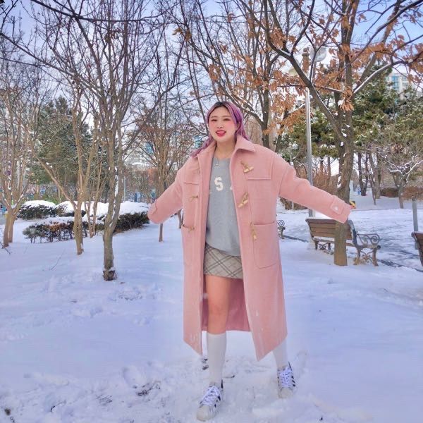 MUSINSA公式 | SALAD BOWLS OVERSIZED DUFFLE COAT [PINK]