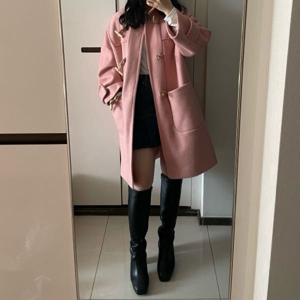 MUSINSA公式 | SALAD BOWLS OVERSIZED DUFFLE COAT [PINK]