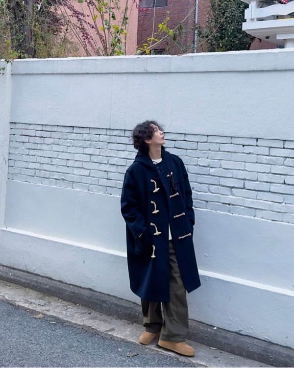 MUSINSA公式 | MALEN ユニセックス ダッフルコート ネイビー