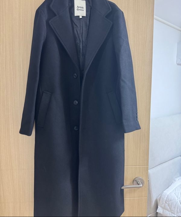 MUSINSA | AVANDRESS Unisex Flex Long Overfit Coat Black