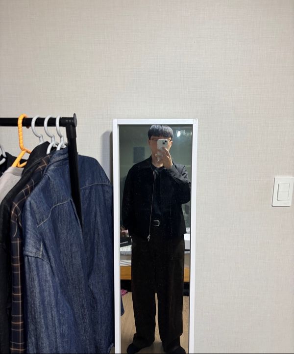 MUSINSA公式 | DRAW FIT ダブ ウールブルゾンジャケット [ブラック]