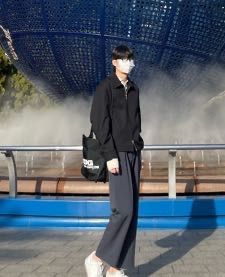 MUSINSA | DRAW FIT Dove Wool Blouson Jacket [BLACK]