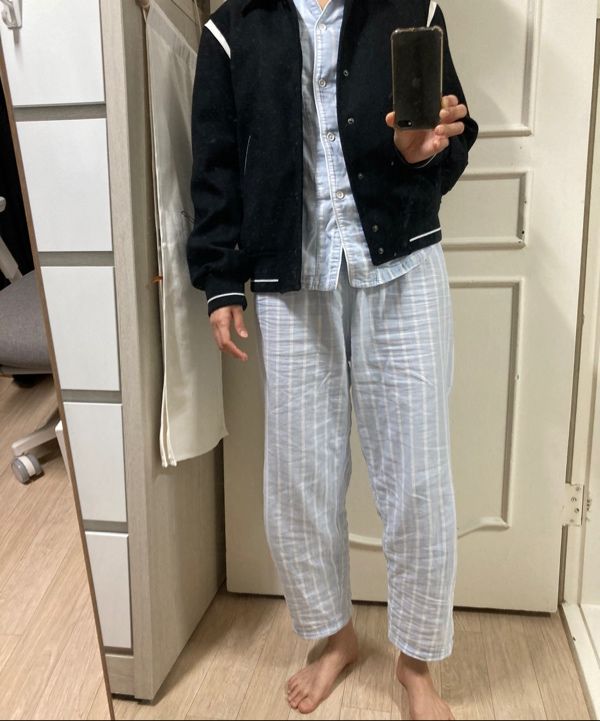 MUSINSA公式 | LMOOD Contemporary Varsity Jacket Black