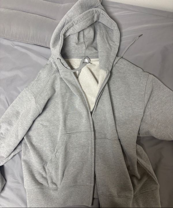 MUSINSA | TOFFEE 2WAY SWEAT ZIP-UP HOODIE (MELANGE GRAY)