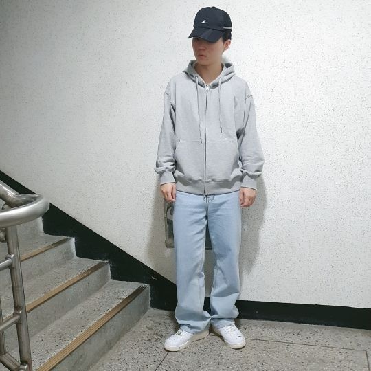 MUSINSA公式 | TOFFEE 2WAY SWEAT ZIP-UP HOODIE (MELANGE GRAY)