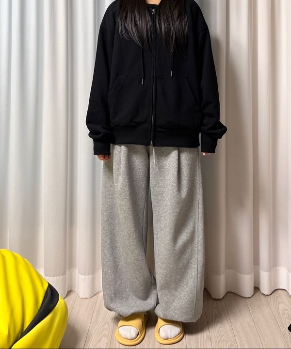 MUSINSA公式 | TOFFEE 2WAYスウェットフード集業（BLACK）