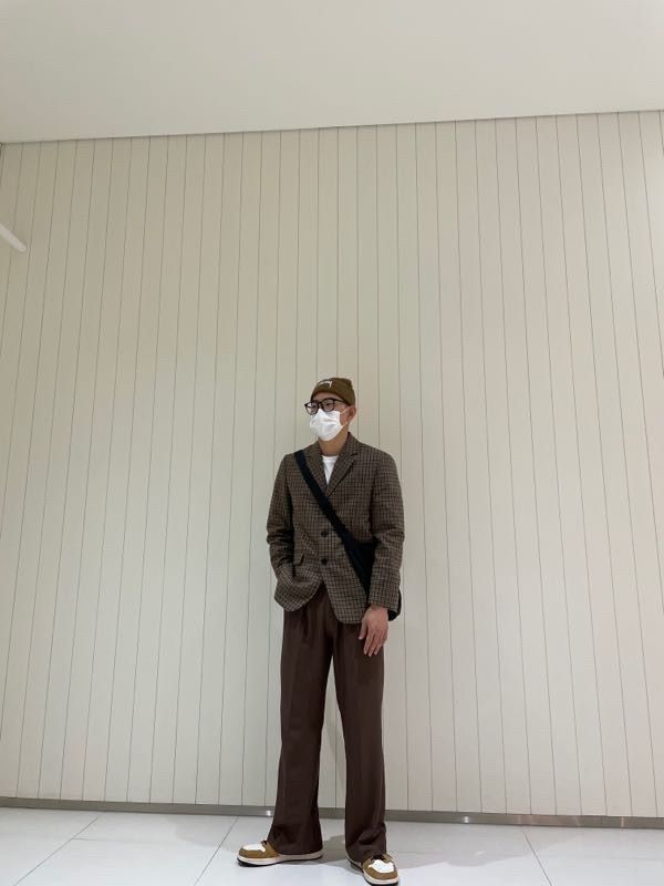 MUSINSA | MAISON MINED SAINT TWO TUCK WIDE PANTS BROWN