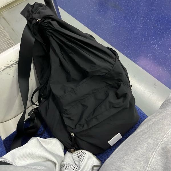 MUSINSA | fennec DRAWSTRING BACKPACK - BLACK