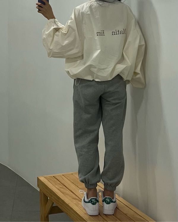 MUSINSA | MATIN KIM MATIN KIM LOGO COATING JUMPER IN BLACK
