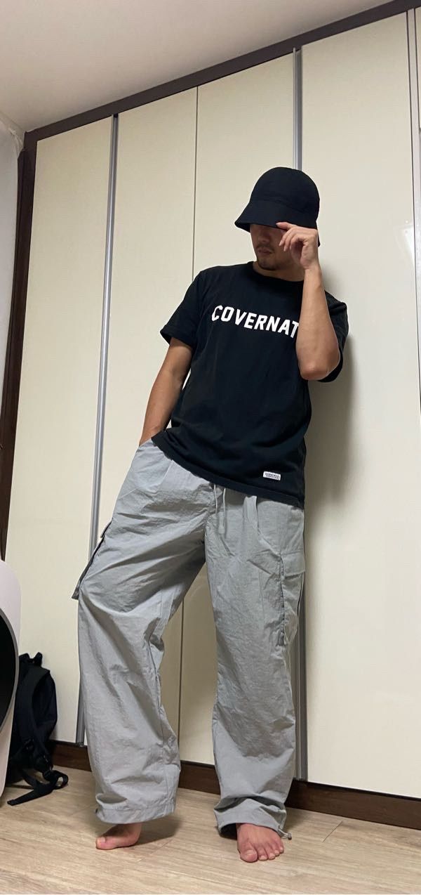 デニム・ジーパン NOT4NERD Nylon Cargo Wide Pants Light Grey PT042GR MUSINSA | NOT4NERD Nylon Cargo Wide Pants - Light Gray