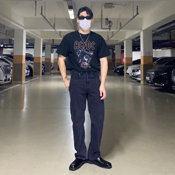 MUSINSA | MUSINSA STANDARD STRAIGHT DENIM PANTS [WASHED BLACK]