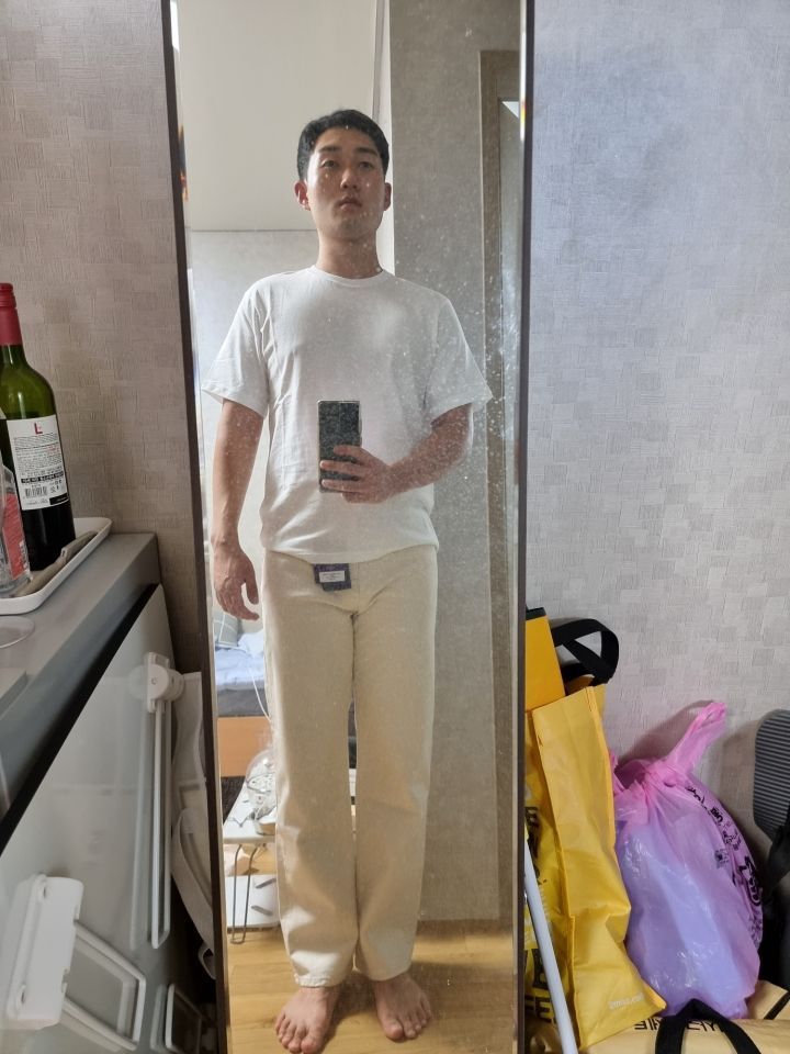 ★MUSINSA STANDARD★ CALIK Regular Fit Denim Pants Cream MMC MUSINSA | MUSINSA STANDARD CALIK Regular Fit Denim Pants [Cream]