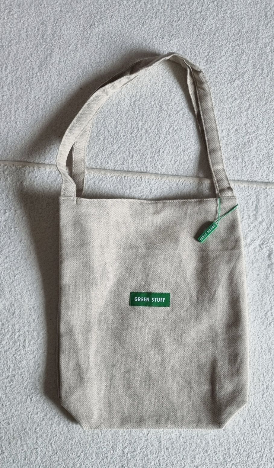 エコバッグ GREEN STUFF Casual, boxy shopper bag 53 linen beige MUSINSA | GREEN STUFF boxy bag 53 - denim light blue