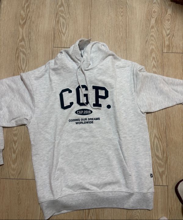 MUSINSA | Codegraphy CGP ARCH LOGO HOODIE MELANGE GRAY