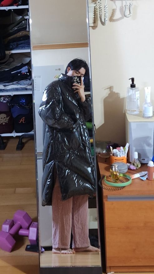 MUSINSA | MAISON MINED MONSTER PADDED LONG DOWN BLACK