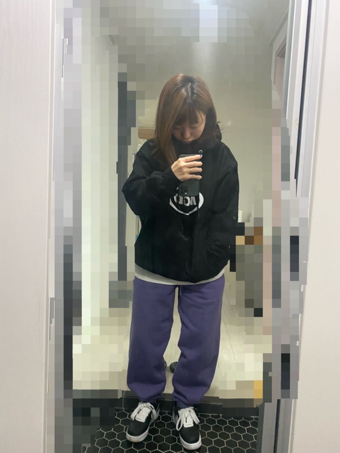 MUSINSA | MAHAGRID MGD OVAL LOGO HOODIE BLACK(MG2BFMM409A)