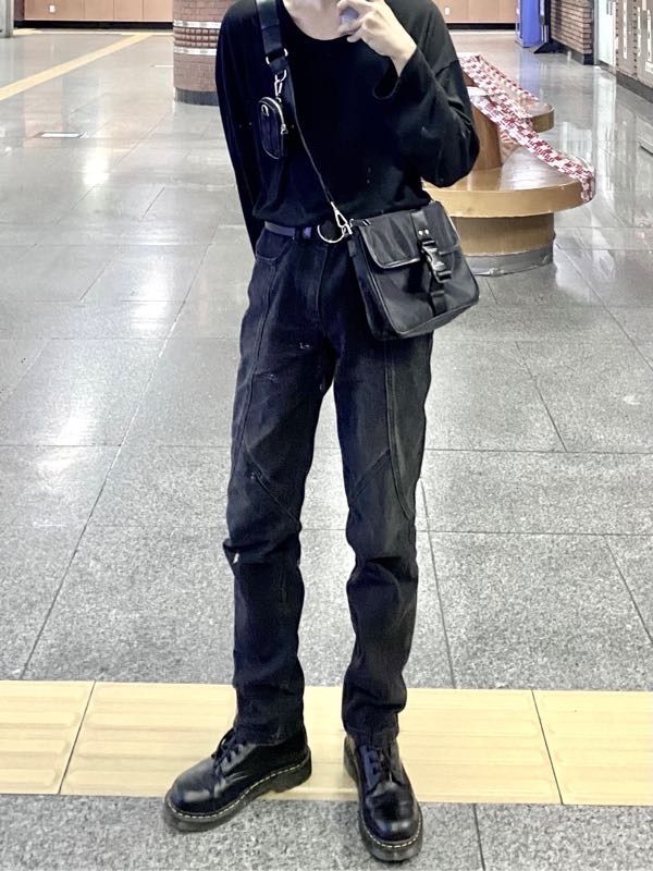 【SSRL】brevity flap buckle bag★人気★男女兼用★追跡付 BREVITY FLAP BUCKLE BAG / BLACK - SSRL | 60% - Asian Fashion