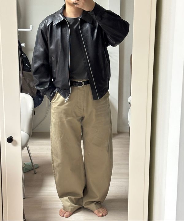 MUSINSA | DOFFJASON OVERSIZED LAMBSKIN BOMBER JACKET