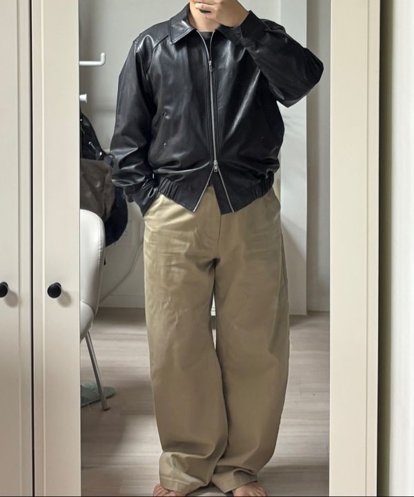 MUSINSA | DOFFJASON OVERSIZED LAMBSKIN BOMBER JACKET