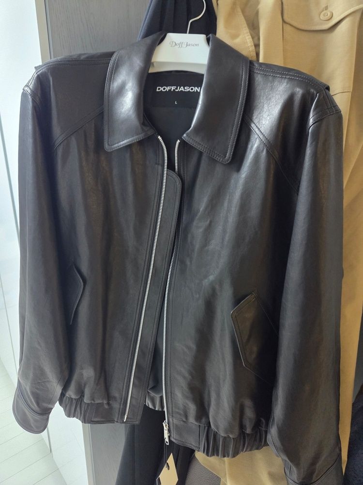 MUSINSA | DOFFJASON OVERSIZED LAMBSKIN BOMBER JACKET