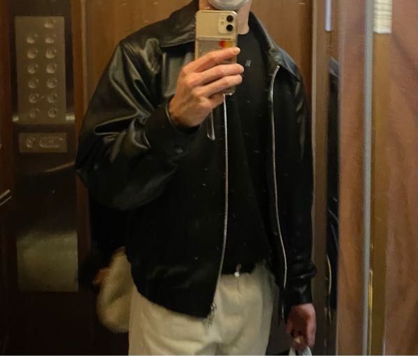 MUSINSA | DOFFJASON OVERSIZED LAMBSKIN BOMBER JACKET
