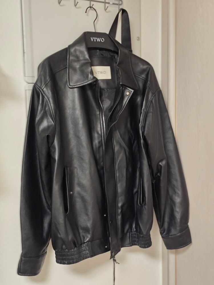 VTWO ブラックジャケット MUSINSA | VTWO 465-3 VEGAN LEATHER OVERFIT JACKET_BLACK