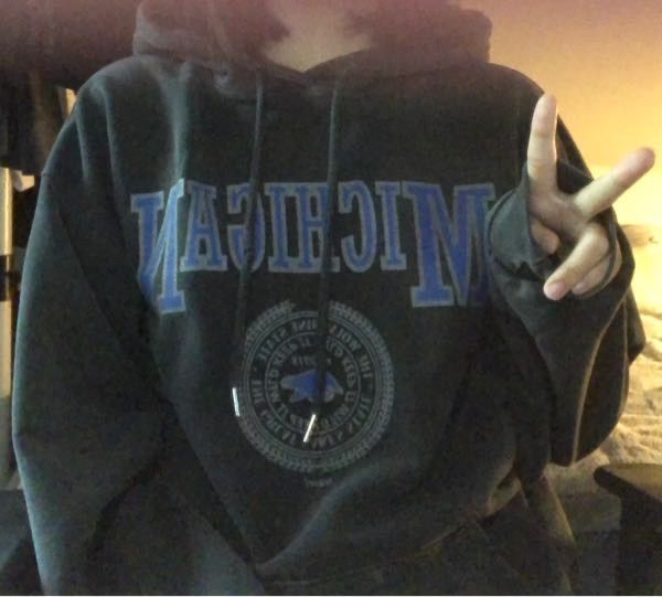 MUSINSA | TRAVEL MICHIGAN WOLVERINE PIGMENT HOODIE BLACK