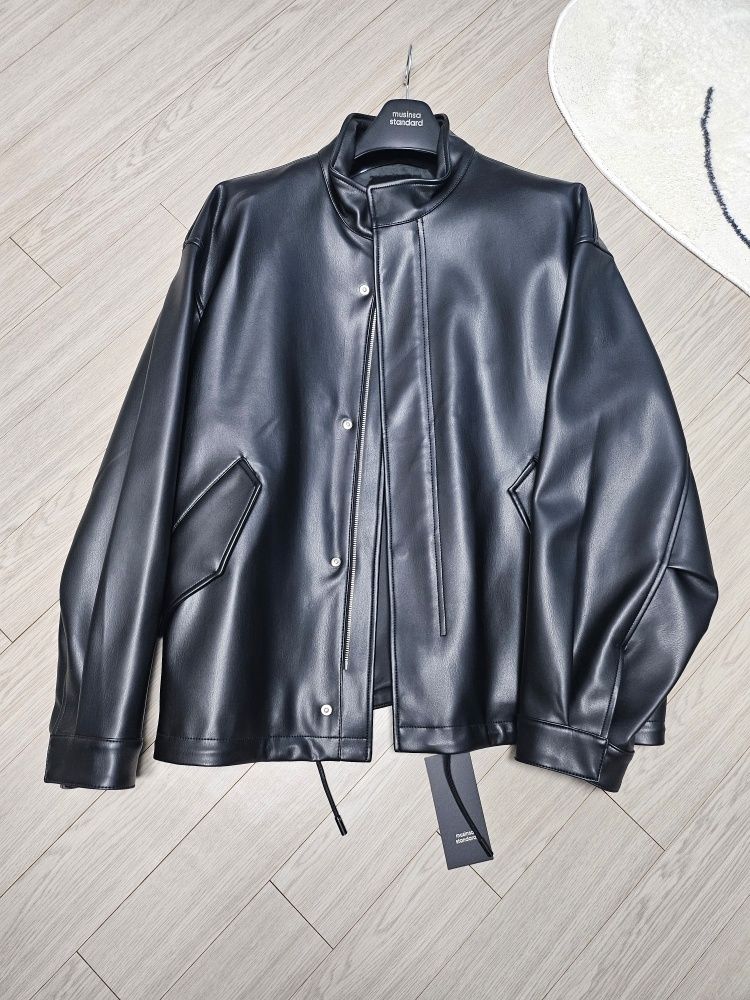 MUSINSA | MUSINSA STANDARD VEGAN LEATHER OVERSIZED CROPPED FIELD