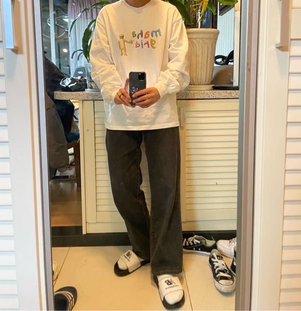 【mahagrid】21FW★ DOUGH MAN LS TEE MUSINSA公式 | MAHAGRID DOUGH MAN LS TEE WHITE(MG2BFMT567A)