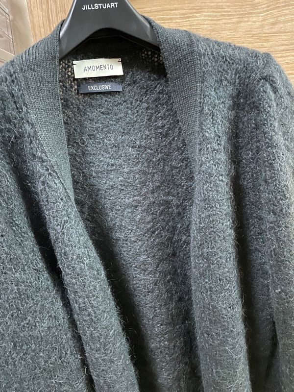 MUSINSA公式 | AMOMENTO GRANDMA CARDIGAN - DARK GREY