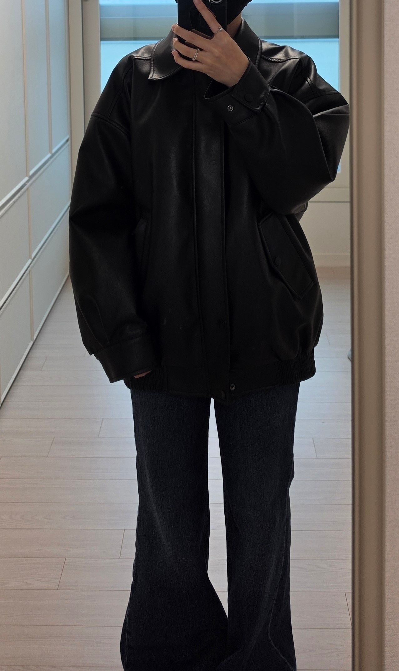 MUSINSA | LADY VOLUME 465-1 VEGAN LEATHER OVERSIZED JACKET