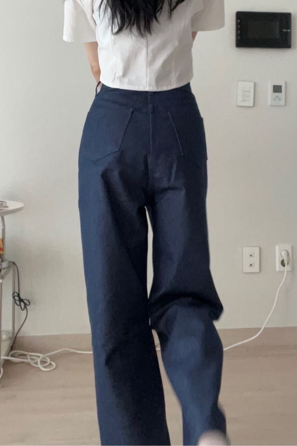 ☆AVANDRESS☆ BUCKLE WIDE DENIM PANTS OATMEAL AD41PT34OT MUSINSA | AVANDRESS BUCKLE WIDE DENIM PANTS OATMEAL