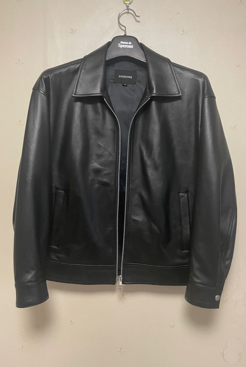 MUSINSA | SPERONE [Real Leather] Lambskin overfit single jacket