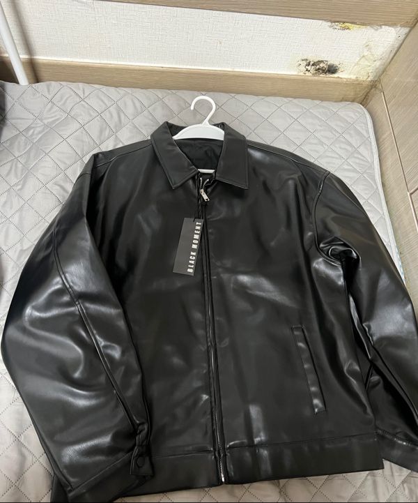 MUSINSA | BLACK MOMENT [Fake Leather] Overfit Single Leather Rider