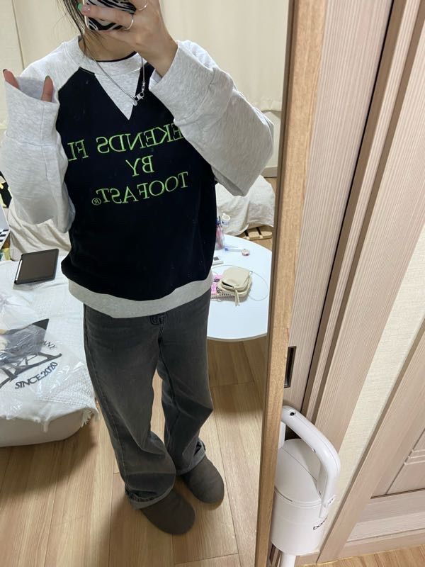 ◇PRENDA◇ ROUND LOGO RAGLAN SWEATSHIRT BLACK MUSINSA | PRENDA WBT CREWNECK RAGLAN SWEATSHIRT BLACK