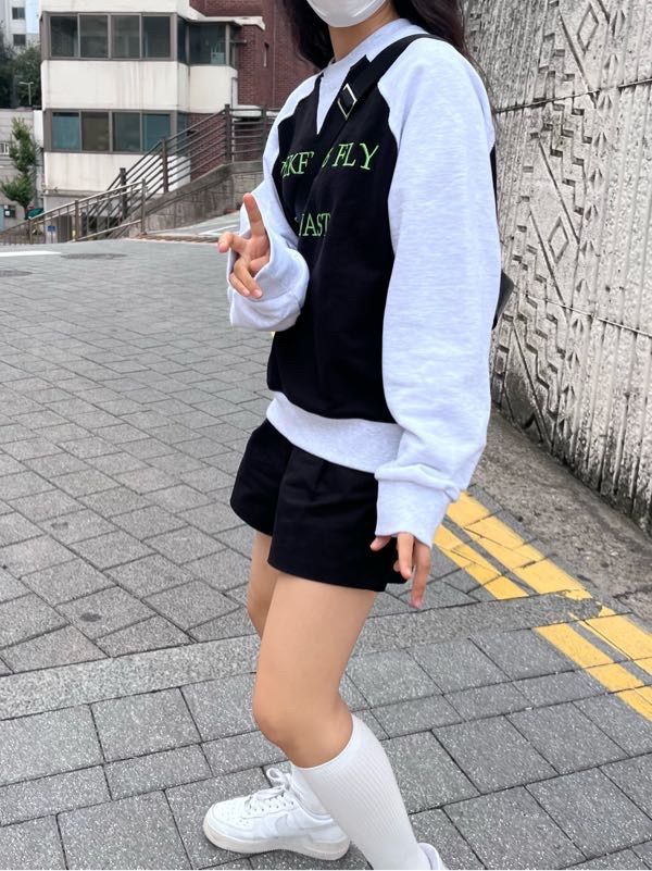 ◇PRENDA◇ JUVENTUD COMBINATION RAGLAN SWEATSHIRT BLACK MUSINSA | PRENDA WBT CREWNECK RAGLAN SWEATSHIRT BLACK