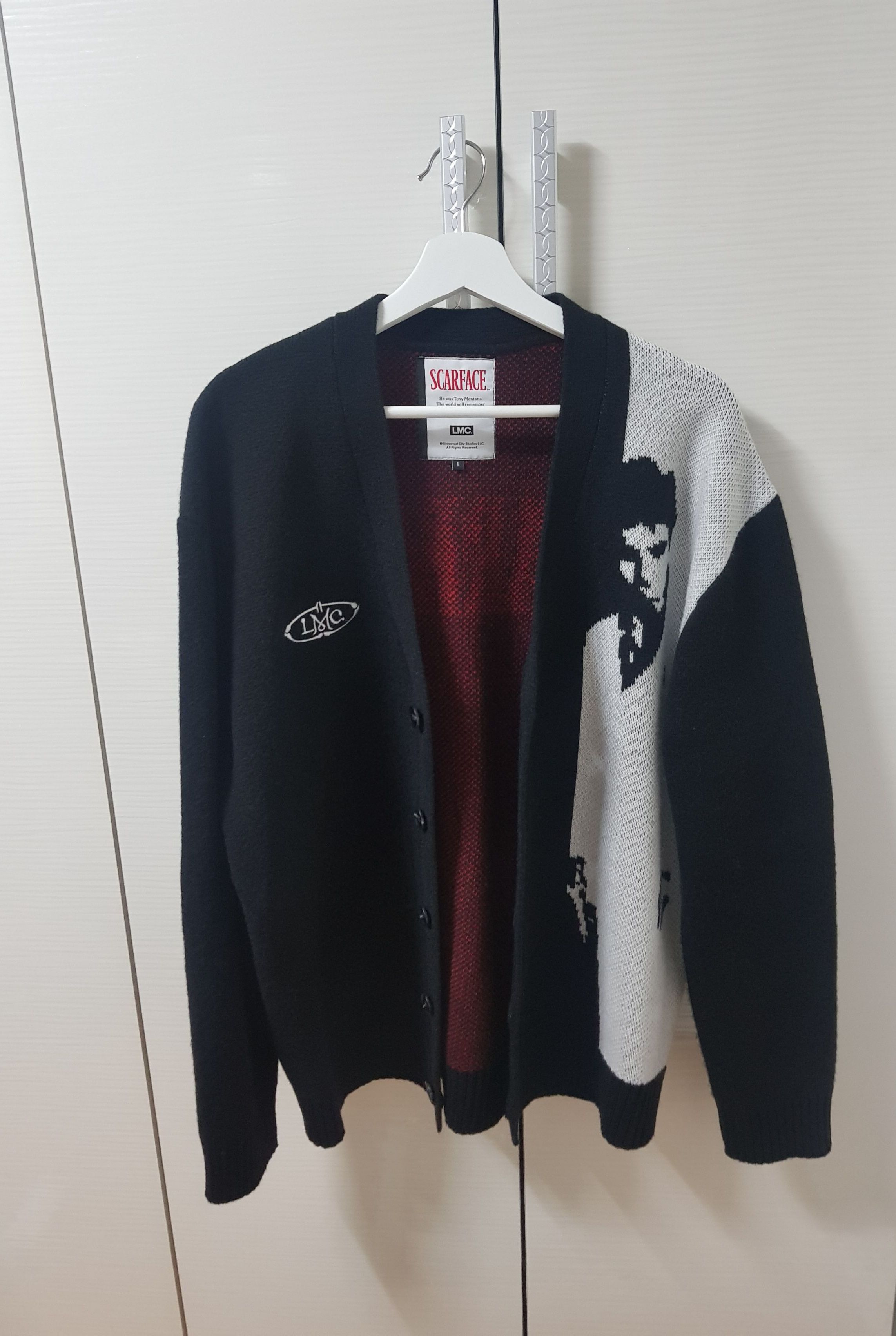 MUSINSA公式 | LMC LMC X SCARFACE JACQUARD CARDIGAN black