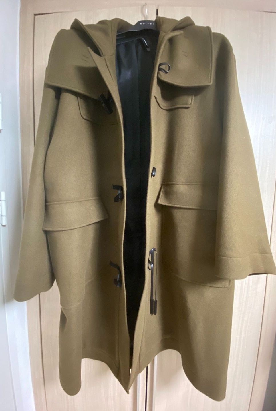 MUSINSA公式 | NOIRER オーバーサイズフードダッフルコート（ブラウン）