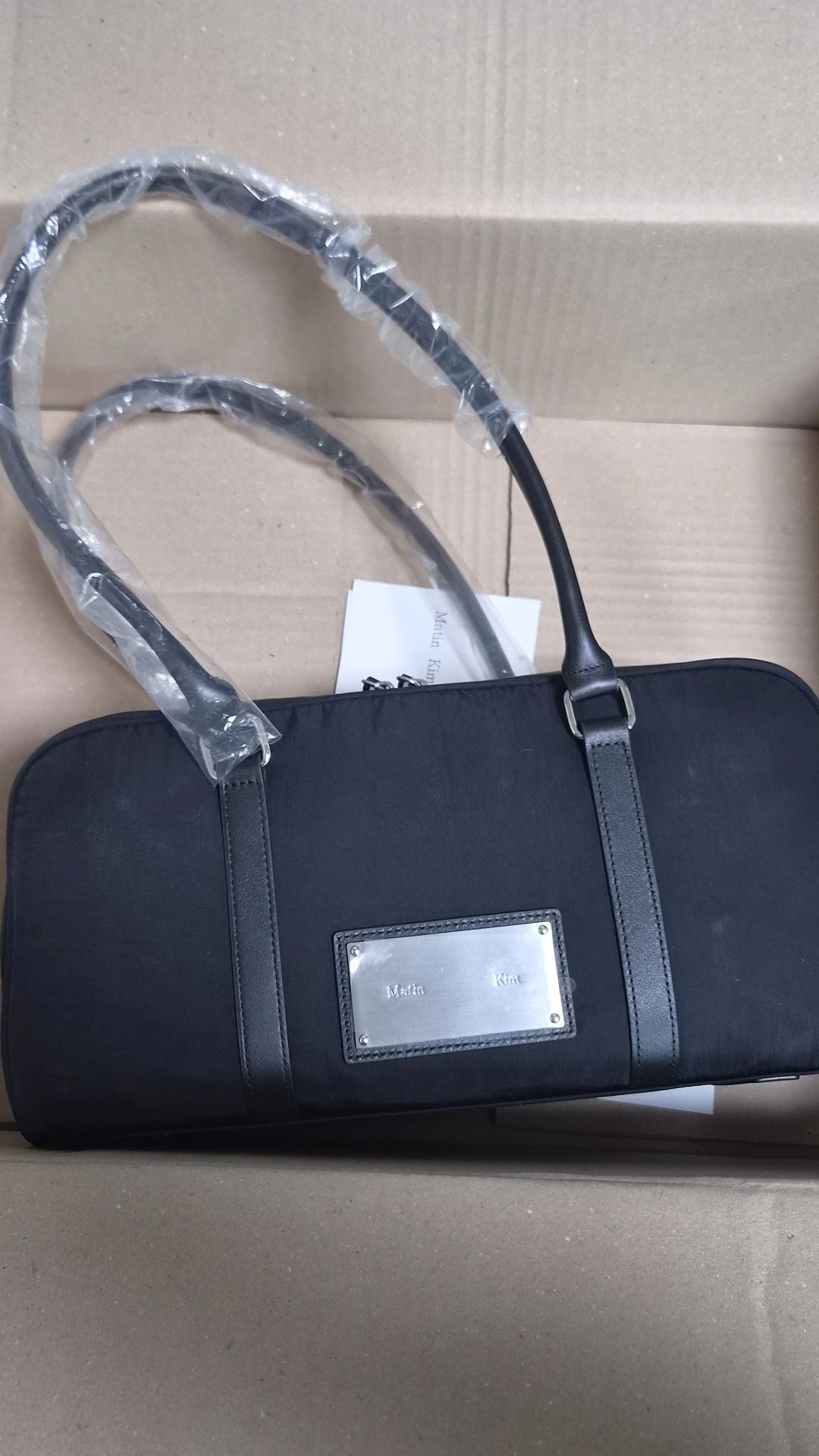MUSINSA | MATIN KIM SPORTY TOTE BAG IN BLACK