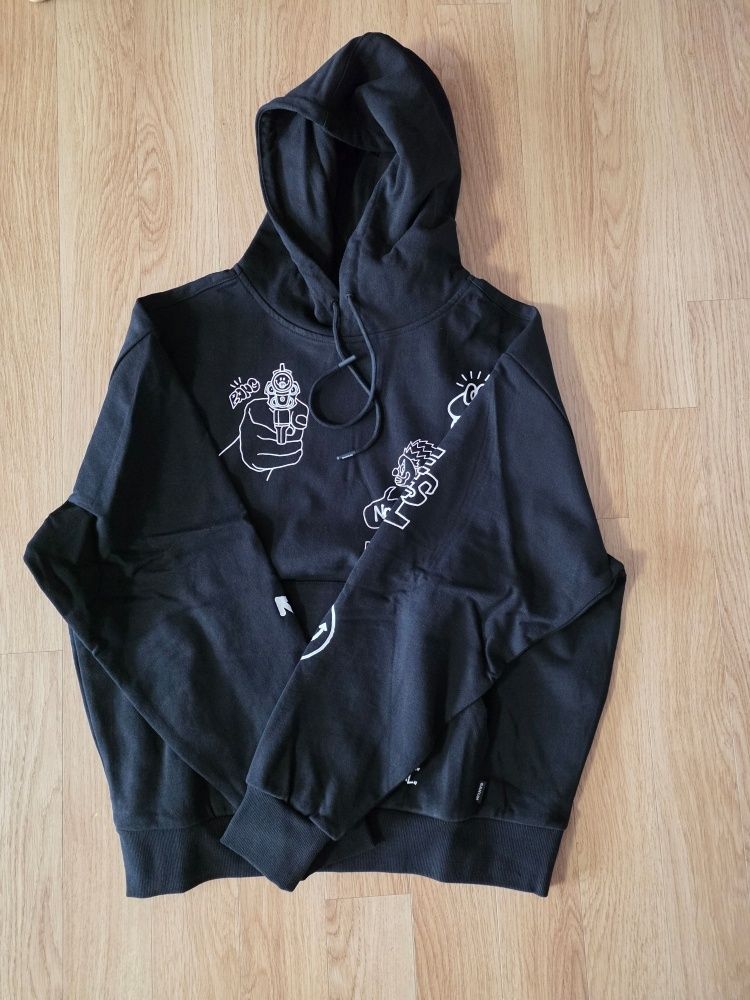 MUSINSA | SAKUN Hooded shirt for both men and women (black) DOOD