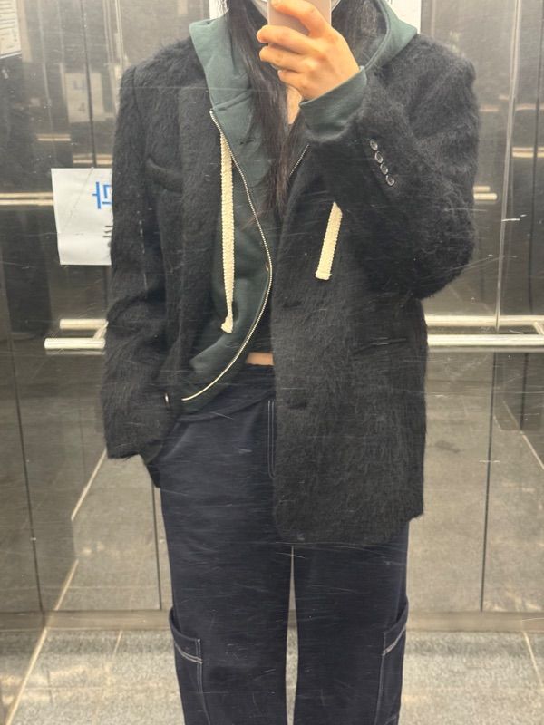 MUSINSA | ASURA Mohair wool jacket [BLACK]