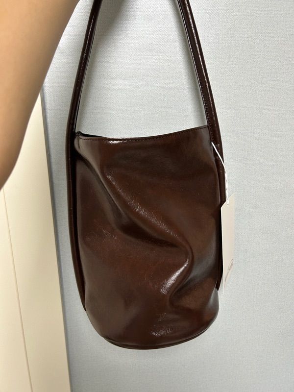 ★YEOMIM★ beaker bag crinkle black yeo-122 20th restock] Beaker bag (crinkle brown) - YEOMIM