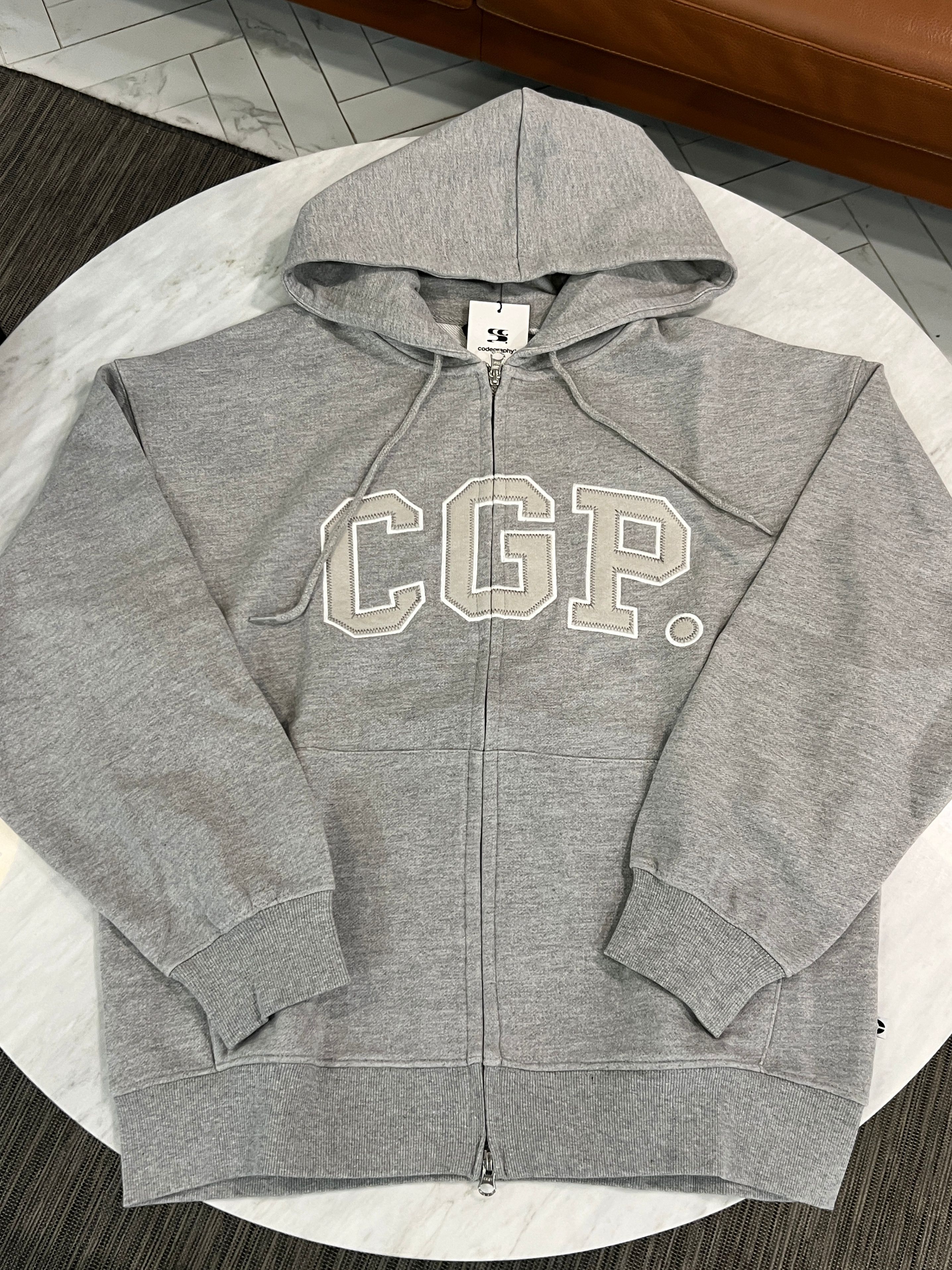 MUSINSA | Codegraphy CGP ARCH LOGO ZIP-UP HOODIE_BLACK