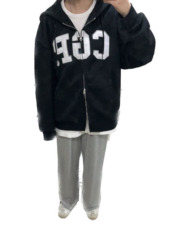 MUSINSA | Codegraphy CGP ARCH LOGO ZIP-UP HOODIE_BLACK