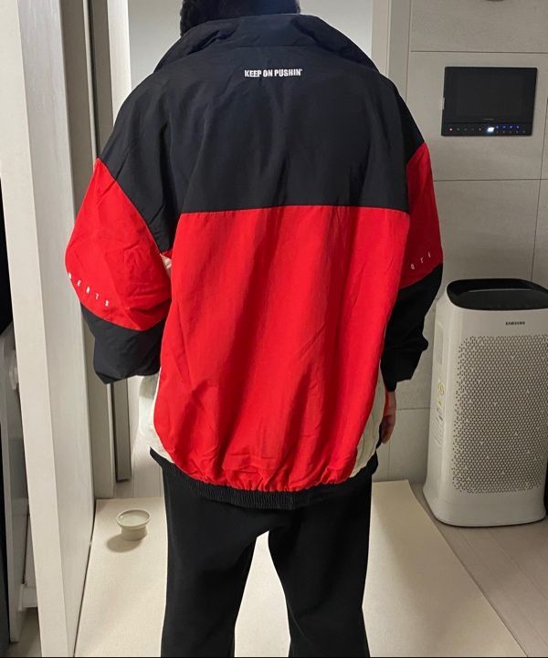 MUSINSA公式 | QT8 GARMENTS RG Old Track Jacket (ブラック/レッド)