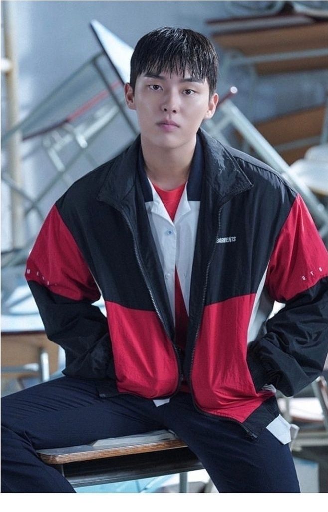 MUSINSA公式 | QT8 GARMENTS RG Old Track Jacket (ブラック/レッド)