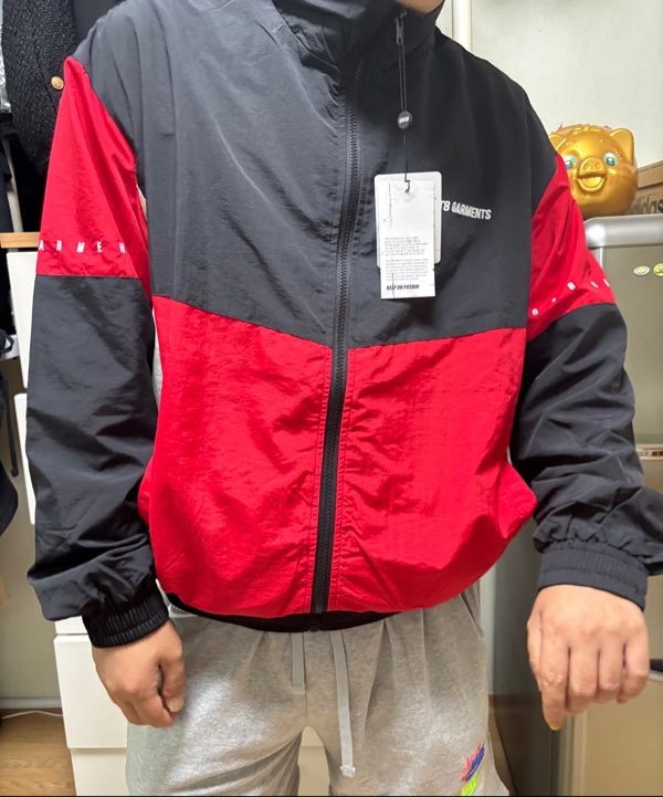 MUSINSA公式 | QT8 GARMENTS RG Old Track Jacket (Black/Red)