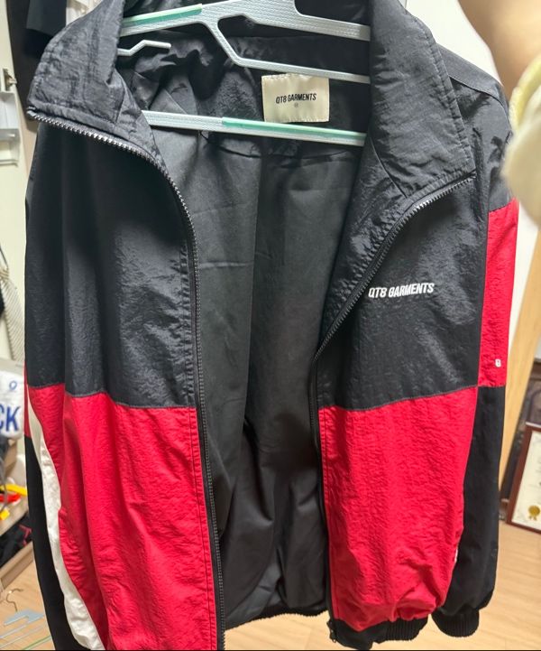 QT8 GARMENTS ジャケット　レッド　ジャンパー　ブルゾン Qt8 Garments Jacket | Qt8 Garments Old Track Jacket